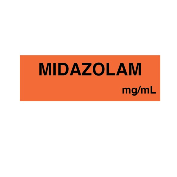 Tape, Midazolam, mg/2 x 1-1/2 Orange w/Black, PK6
